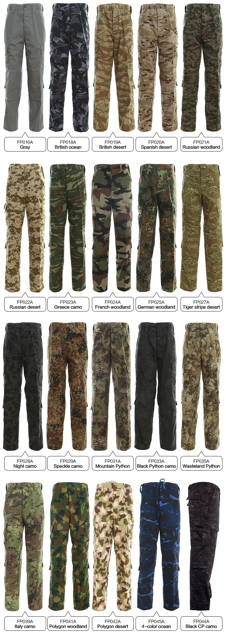 Military Outdoor Men Cargo Multi-Pocket Hunting Trousers Pants